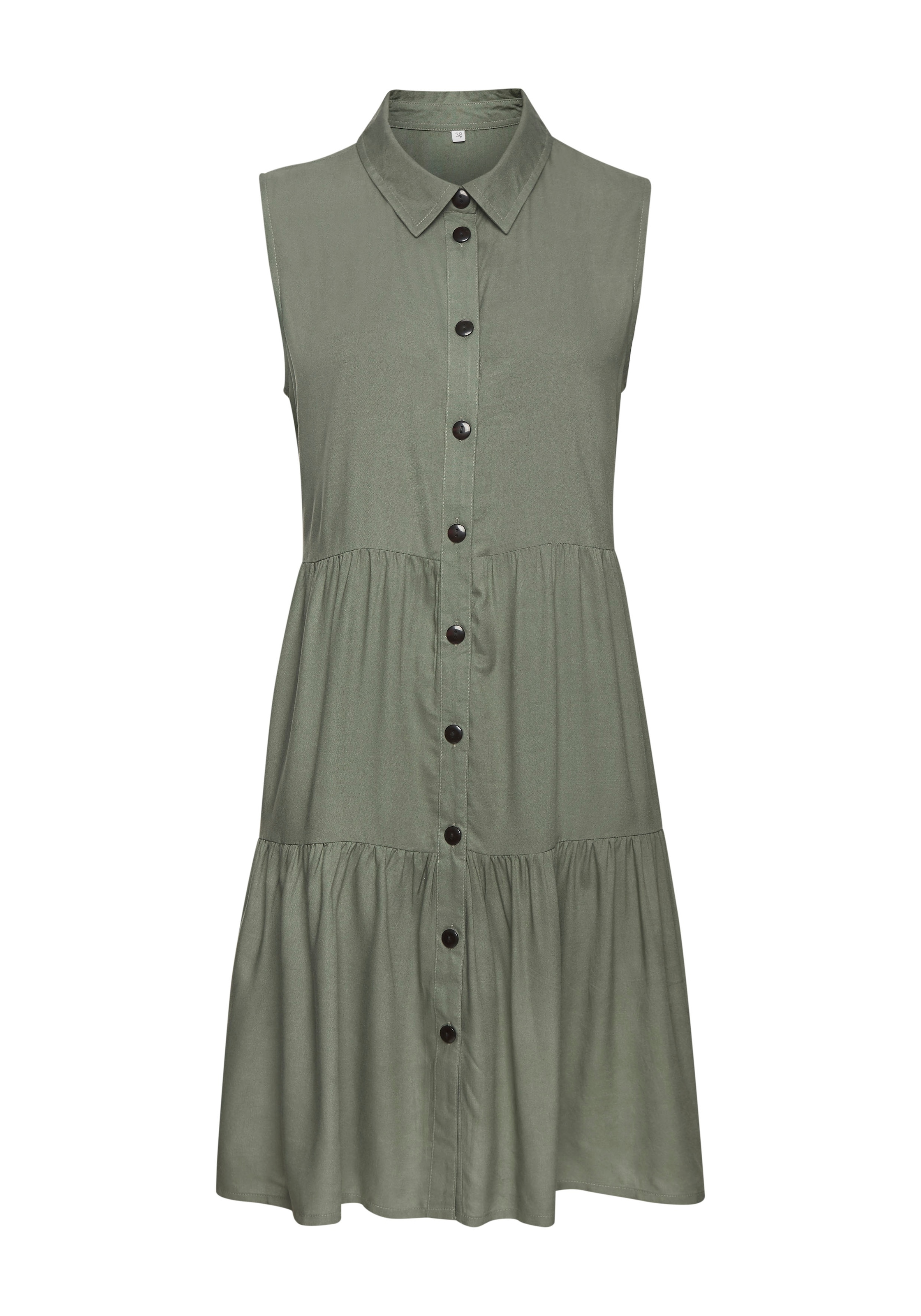 VIVANCE Summer Dress in Green: front