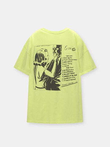 Pull&Bear Koszulka 'SONIC YOUTH' w kolorze zielony