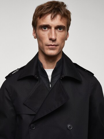 MANGO MAN Between-Seasons Coat in Black