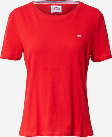 Tommy Jeans Shirt in Rood: voorkant