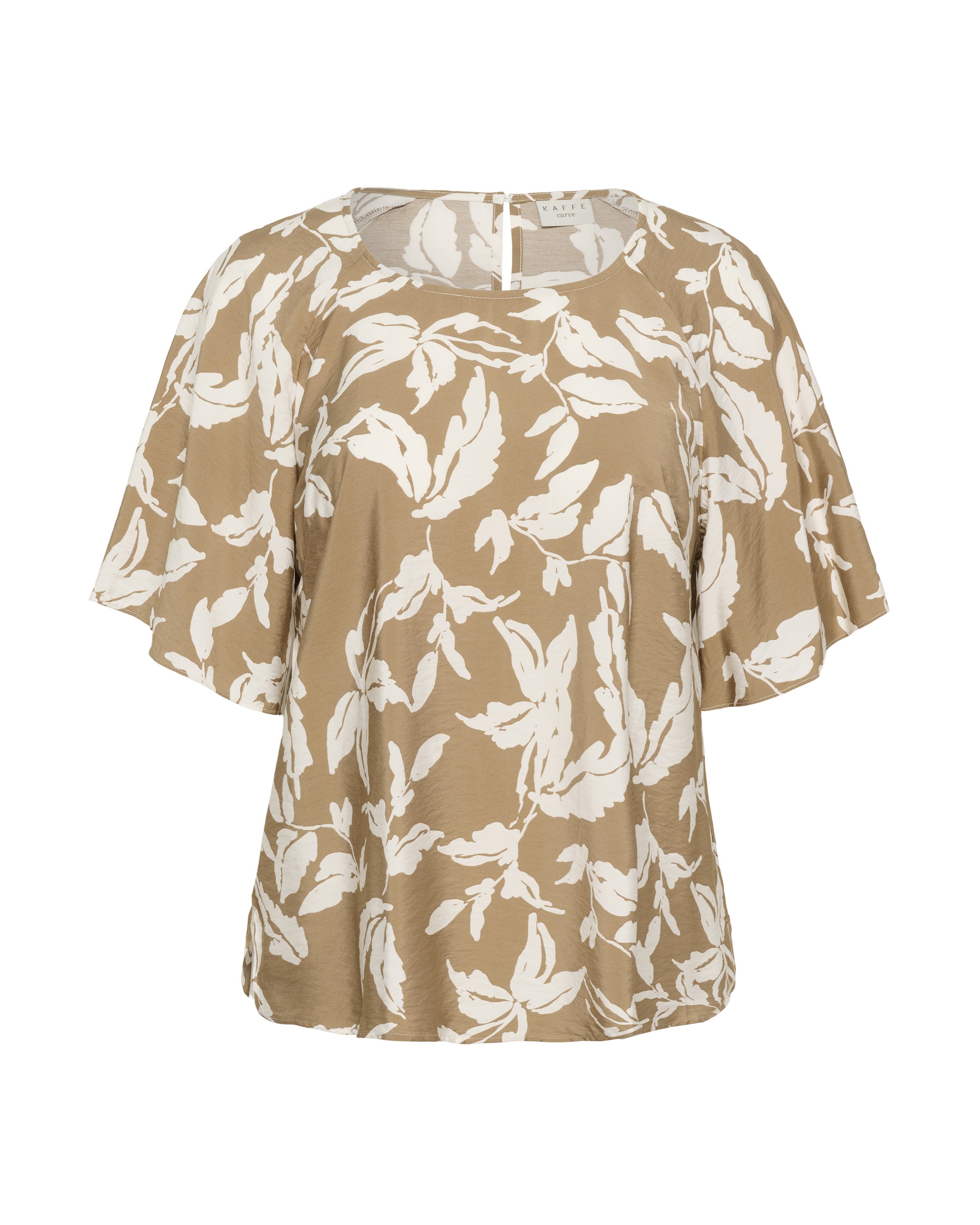 Camicia da donna di KAFFE CURVE in beige: frontale