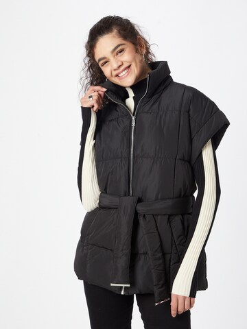 River Island Bodywarmer in Zwart: voorkant