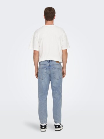 Only & Sons Tapered Jeans 'Avi' in Blau