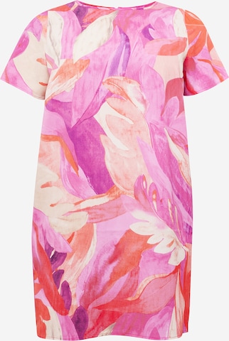ONLY Carmakoma Платье 'CARLUX' в Ярко-розовый: спереди