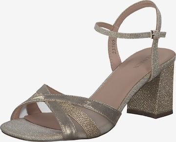 MENBUR Strap Sandals in Gold: front