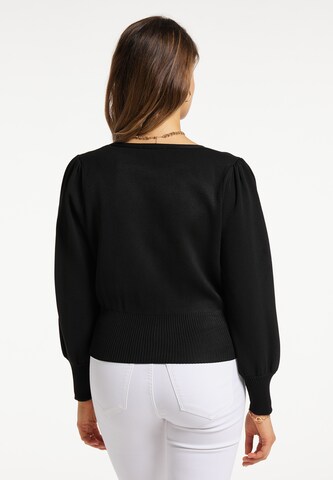 Pullover di faina in nero