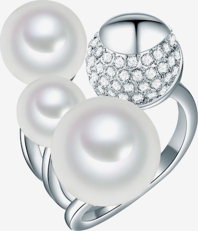 Lulu & Jane Ring in silber / perlweiß, Produktansicht