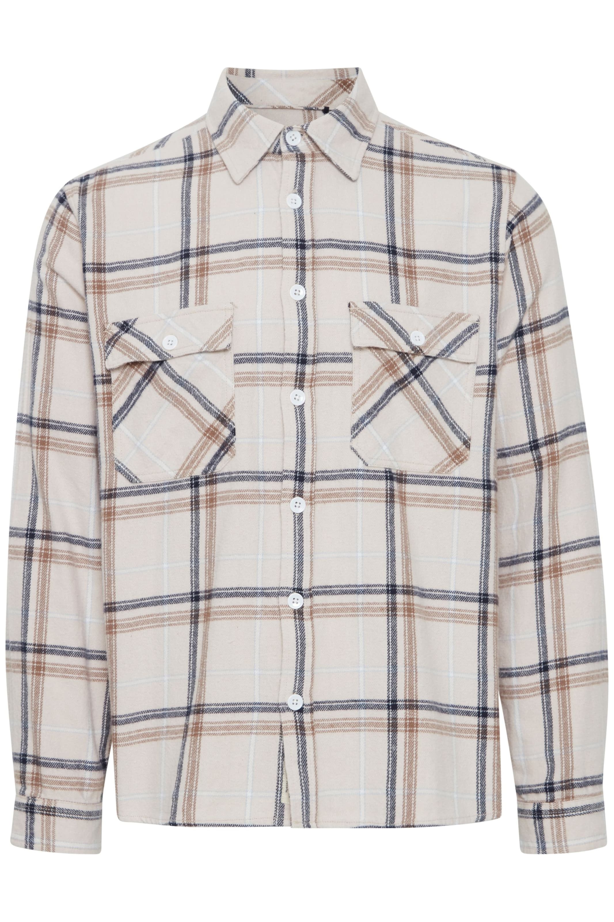 BLEND Camisa en crema / marrón claro / negro / blanco, Vista del producto