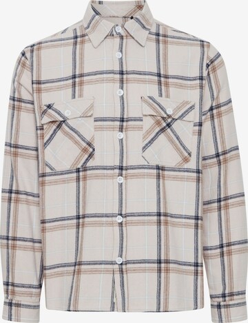 BLEND Comfort fit Button Up Shirt in Beige: front