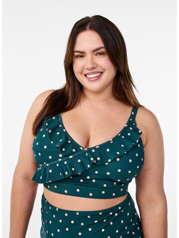Swim by Zizzi - Reductor Top de bikini 'Katrin' en verde: frente