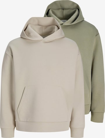 JACK & JONES Sweatshirt 'Barron' in Beige: front