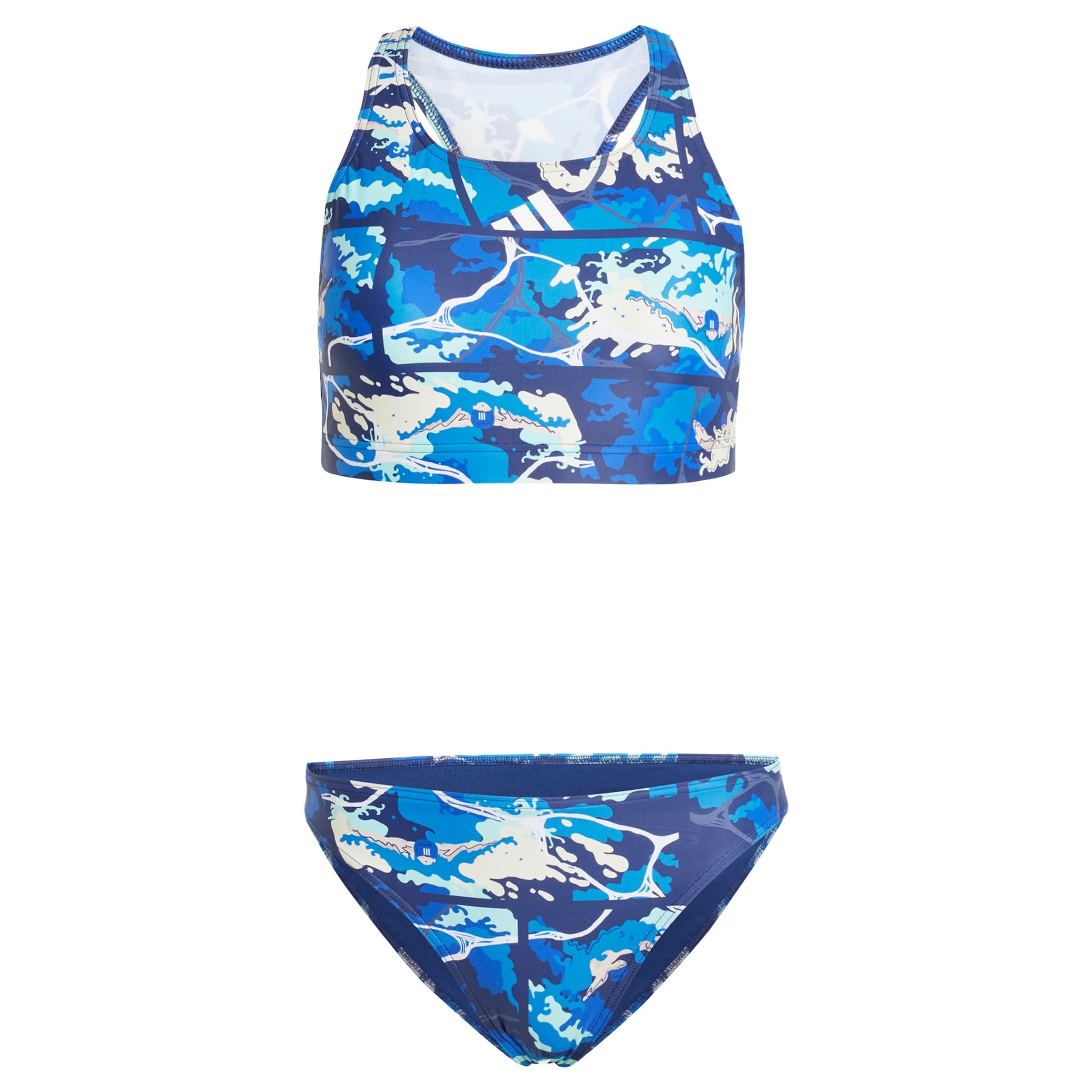 Costum de baie sport ADIDAS PERFORMANCE pe bleumarin / azur / albastru închis / alb, Vizualizare produs