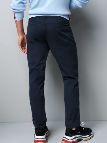 MEYER Slimfit Chinohose 'M5' in Blau