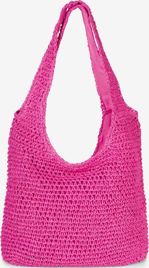 styleBREAKER Schultertasche 'Papierstroh Beuteltasche' in One Size in pink, Produktansicht