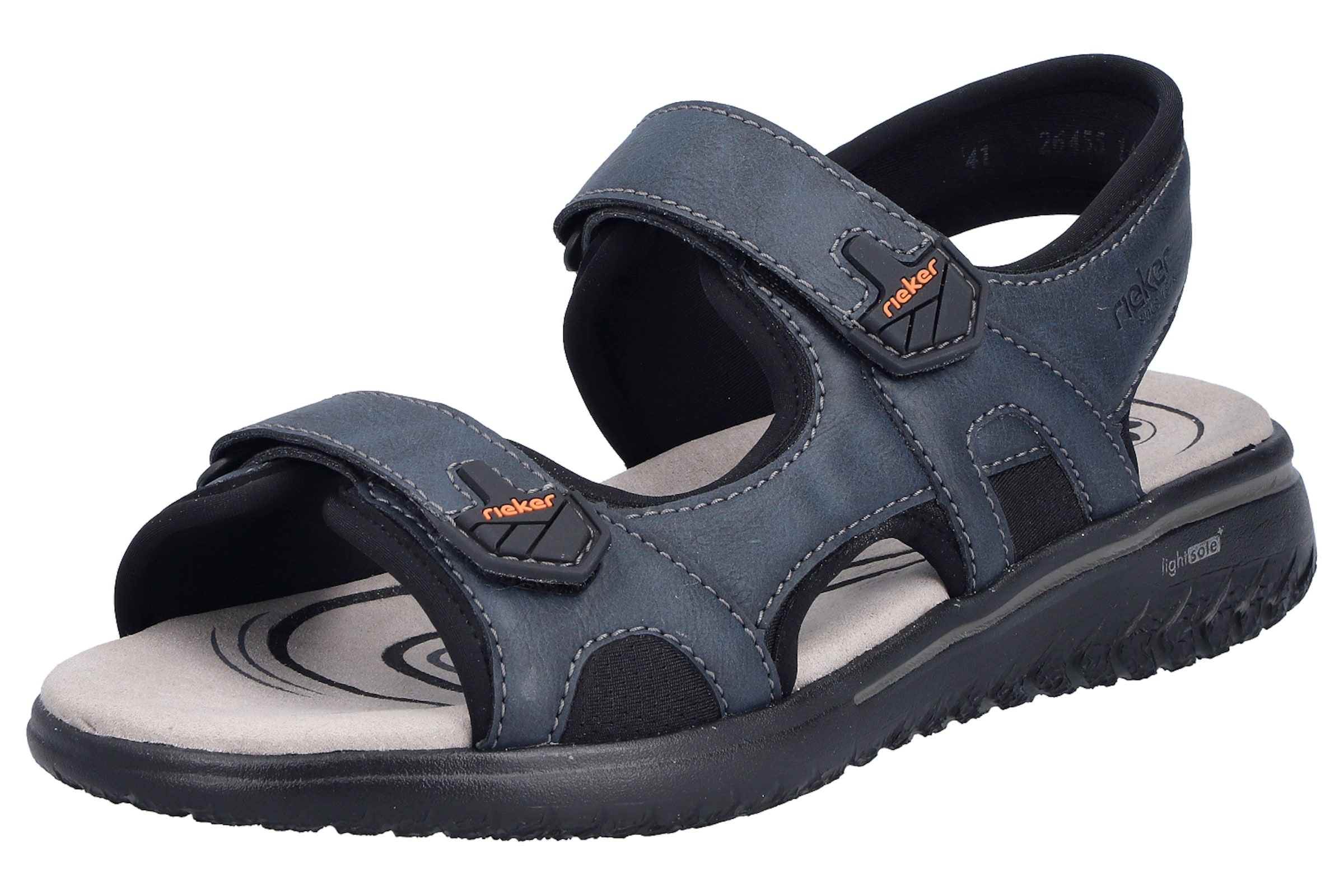 Sandales de randonnée Rieker en bleu : devant