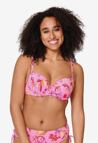 LingaDore - Top de bikini en rosa: frente