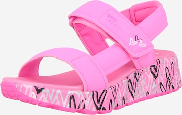 SKECHERS Sandalen 'UNO LITE-SUNNY LOVE' in Roze: voorkant