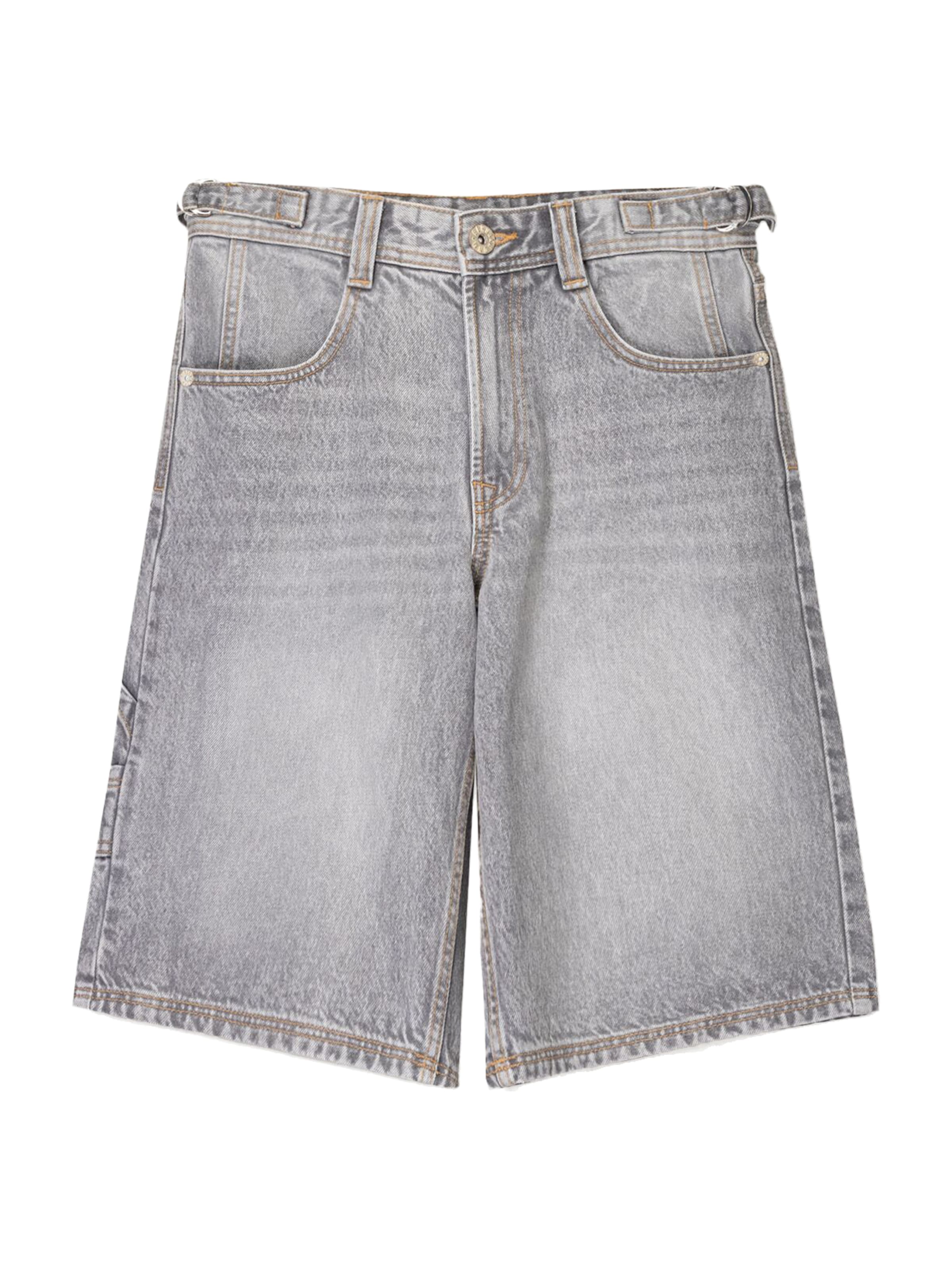 Baggy Jeans de la Bershka pe gri: față