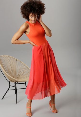 Aniston SELECTED Sommerkleid in Orange: predná strana