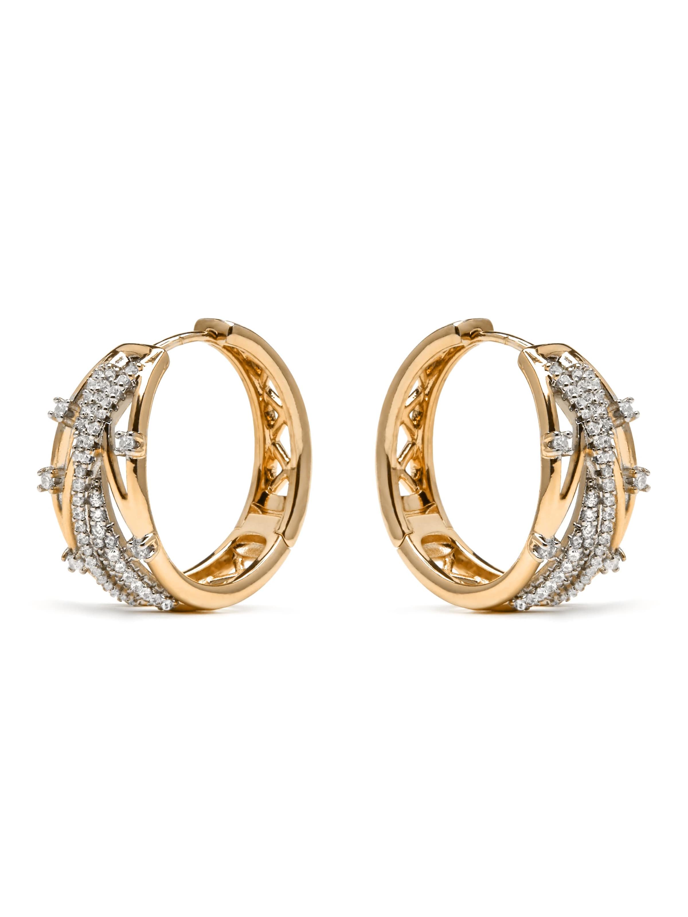 Luxenter Earrings 'Hax' in Gold