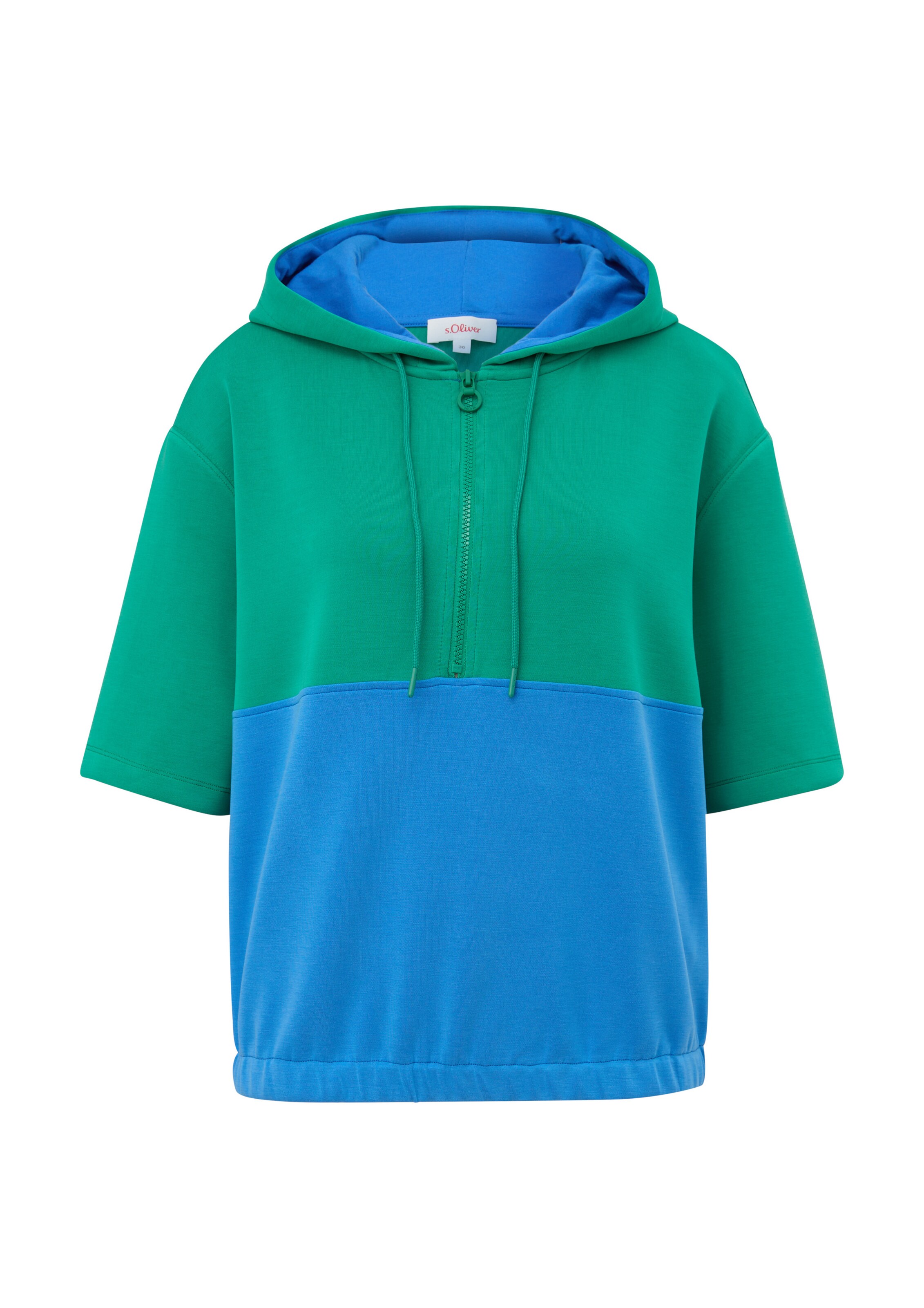 s.Oliver Sweatshirt in Groen: voorkant