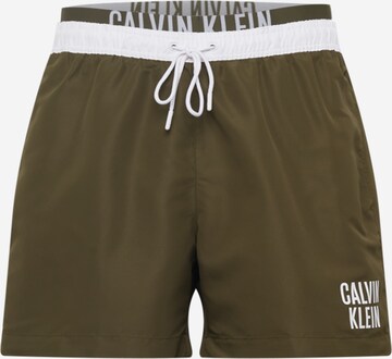 Calvin Klein Swimwear Board Shorts in Green: front