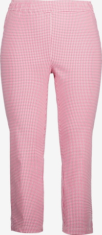 Coupe slim Pantalon Ulla Popken en rose : devant