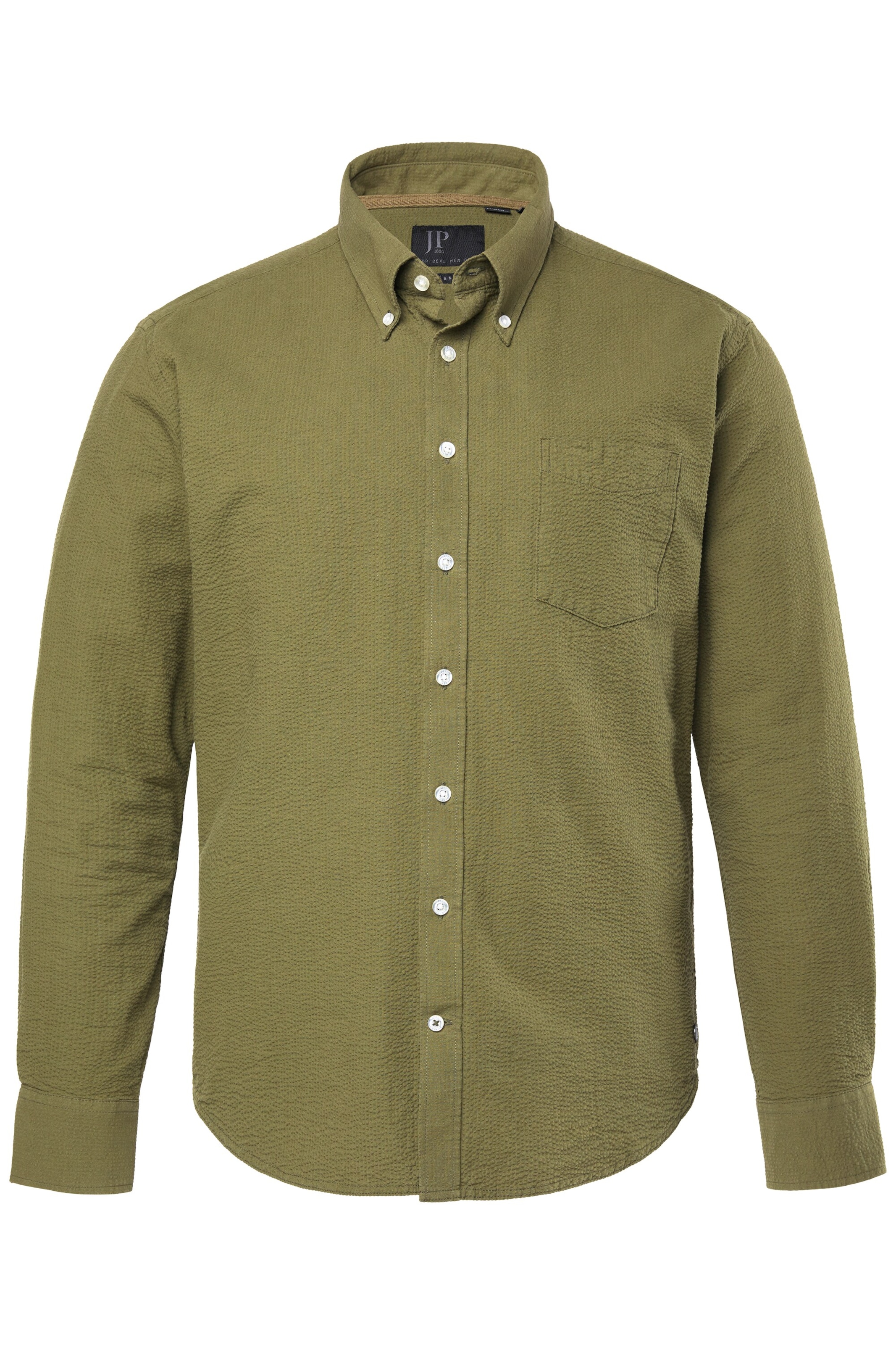 JP1880 Regular fit Overhemd in Groen: voorkant
