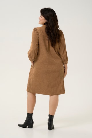 KAFFE CURVE Shirt dress 'Verana' in Brown