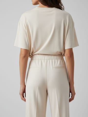 WEARABLE STORIES Wide leg Bandplooibroek 'Saar' in Beige