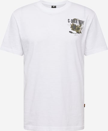 G-Star RAW T-Shirt 'Headphones' in Weiß: predná strana