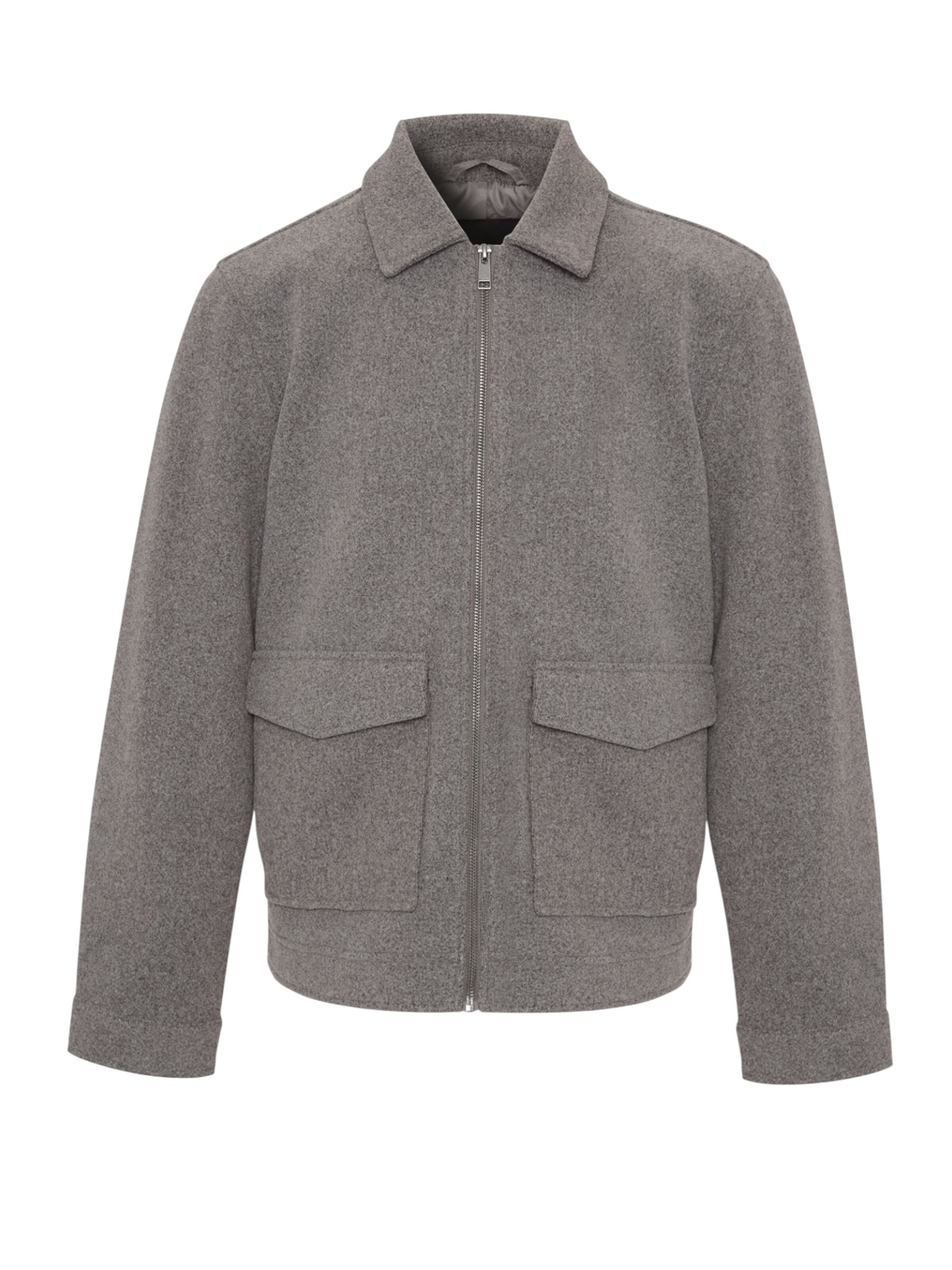 Threadbare Jacke 'Messa' in Grau: Vorderseite