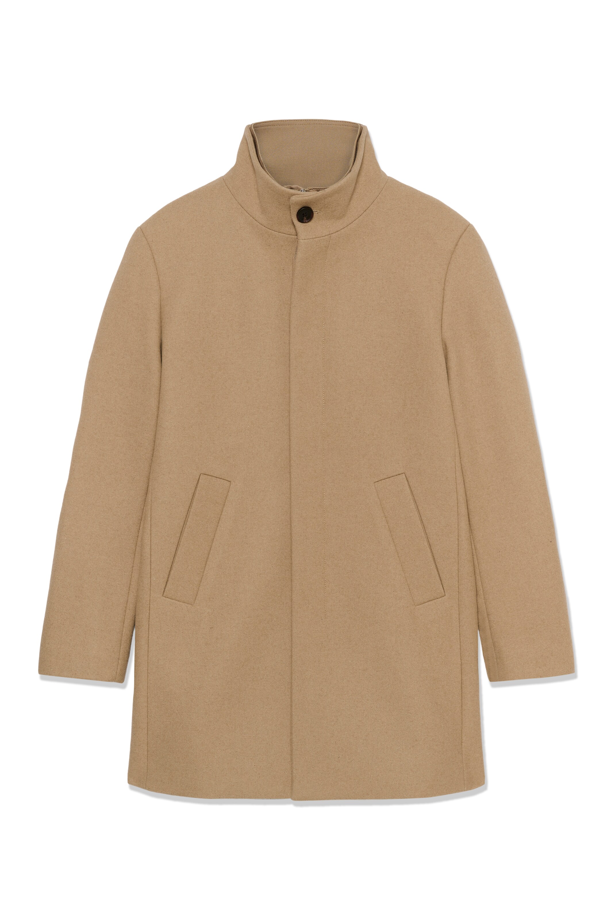 Matinique Regular fit Between-seasons coat 'Harvey N' in Brown: front