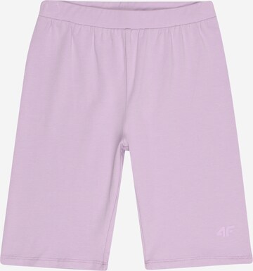 4F - Slimfit Pantalón deportivo en lila: frente