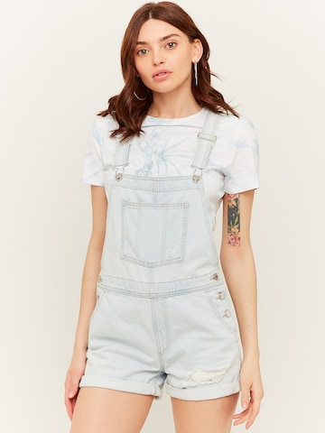 Tally Weijl Regular Jean Overalls in Blue: front