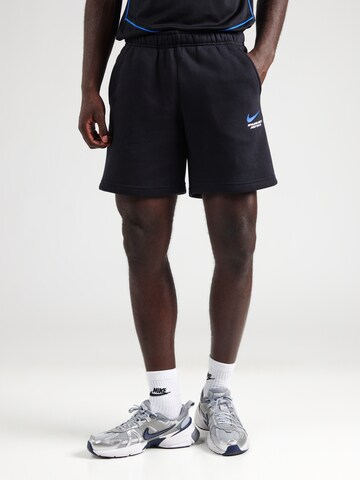 Nike Sportswear Обычный Штаны в Черный: спереди