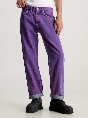 Calvin Klein Jeans Loose fit Jeans in Purple: front