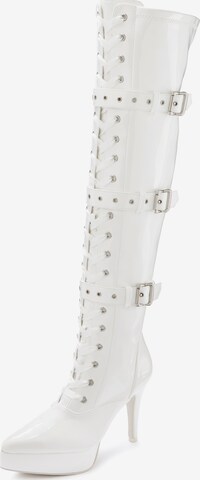 LASCANA Belle Affaire Lace-Up Boots ' Belle Affaire' in White: front