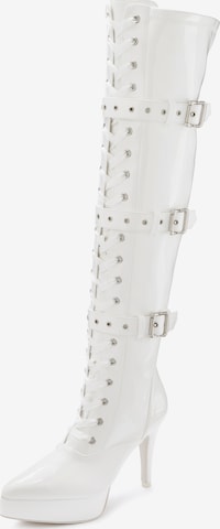 LASCANA Belle Affaire Lace-Up Boots ' Belle Affaire' in White: front