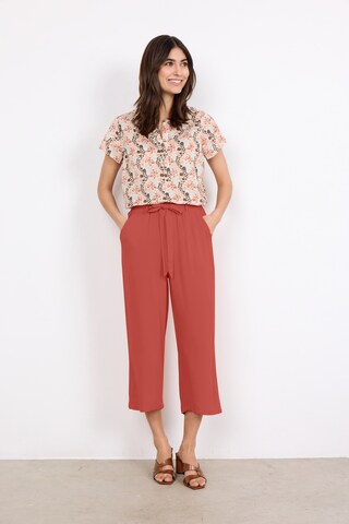 Soyaconcept Wide leg Pleat-front trousers 'RADIA' in Red