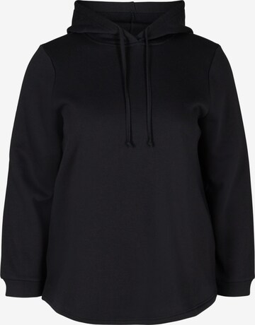 Zizzi Sweatshirt 'Msille' in Black: front