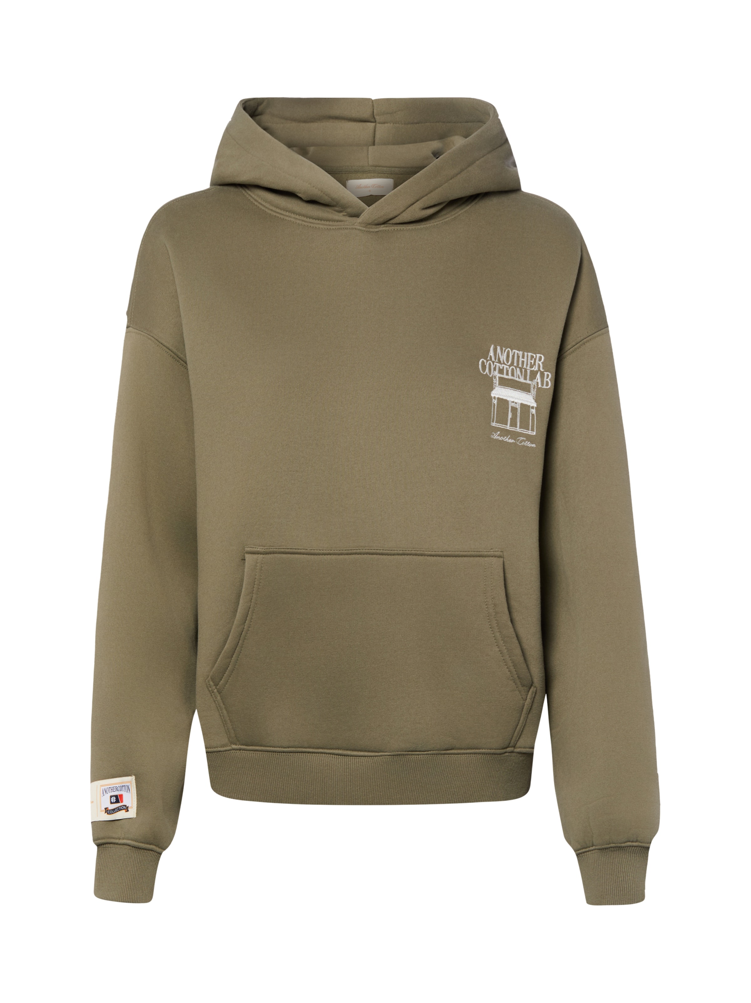 Another Cotton Lab Sweatshirt ' Notes ' in Grün: Vorderseite