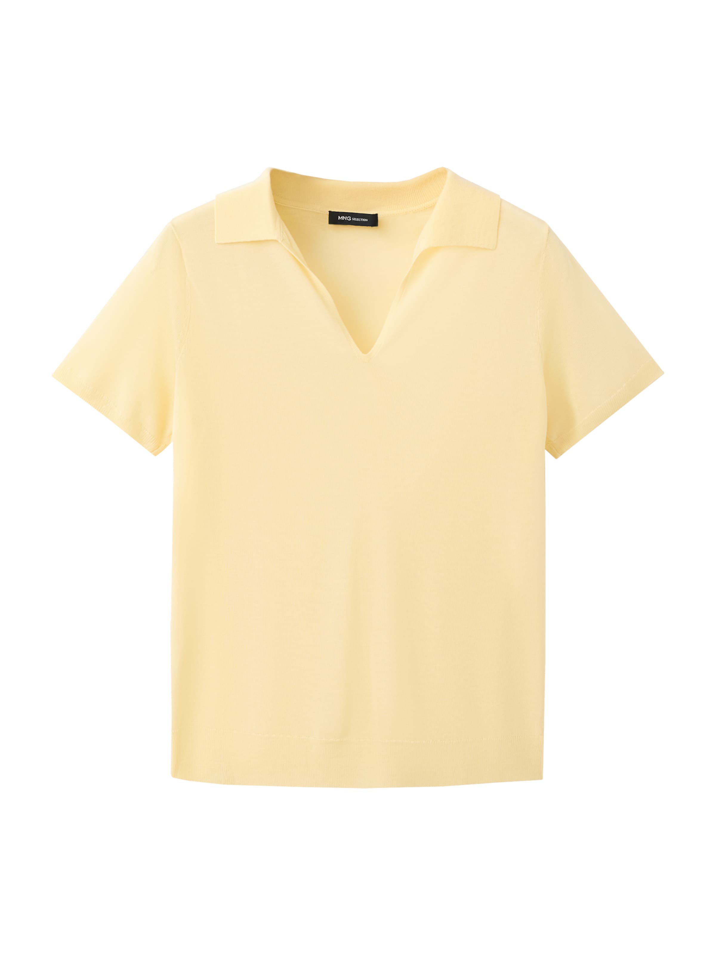 Pulover 'LUXON' de la MANGO pe galben: față