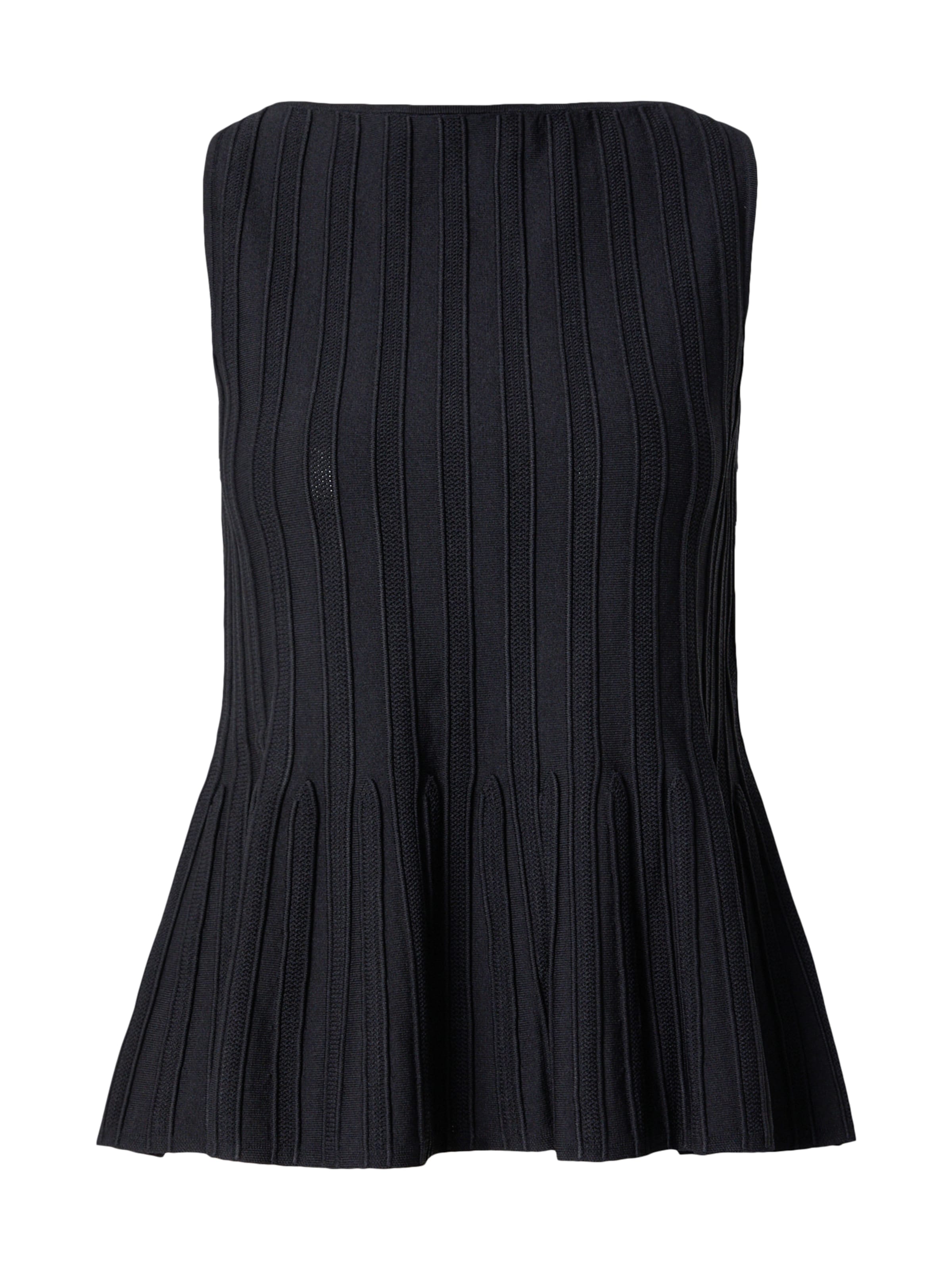 Top brodat de la & Other Stories pe negru: față