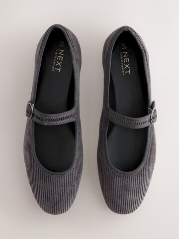 Next Балетки с ремешком в Серый