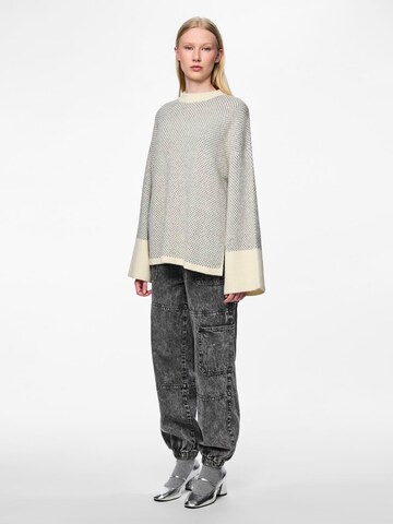 PIECES Pullover 'Nordic' in Beige