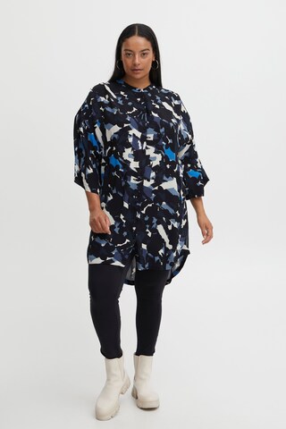 Fransa Curve Blouse in Blue