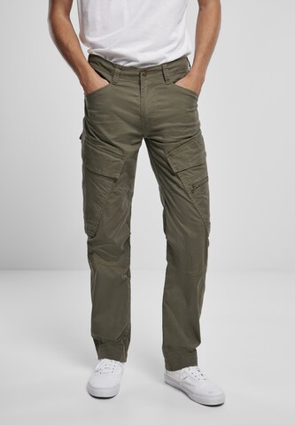 Brandit Slim fit Cargo Pants 'Adven' in Green: front