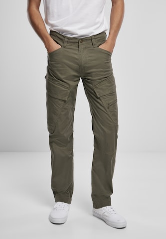 Slimfit Pantaloni cargo 'Adven' di Brandit in verde: frontale