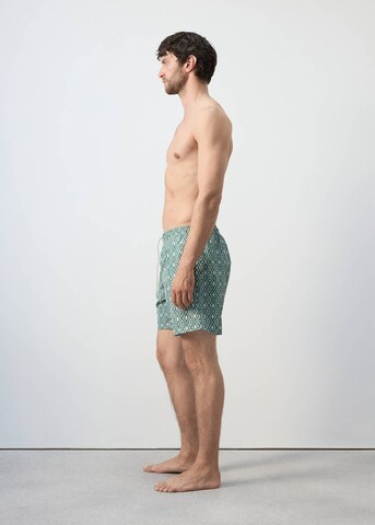 MANGO MAN Board Shorts 'Geo2' in Green